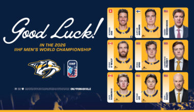 Preds Players, Staff Set to Represent Respective Countries at 2026 IIHF Men's World Championship