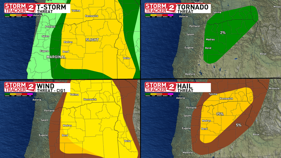 Thursday's storm risk along with tornado, wind, and hail risk across the state - Storm Tracker 2 Weather