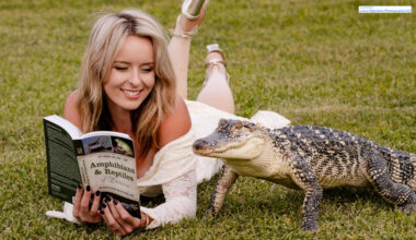 She spent her college years caring for gators, then featured them in her Texas graduation photo shoot