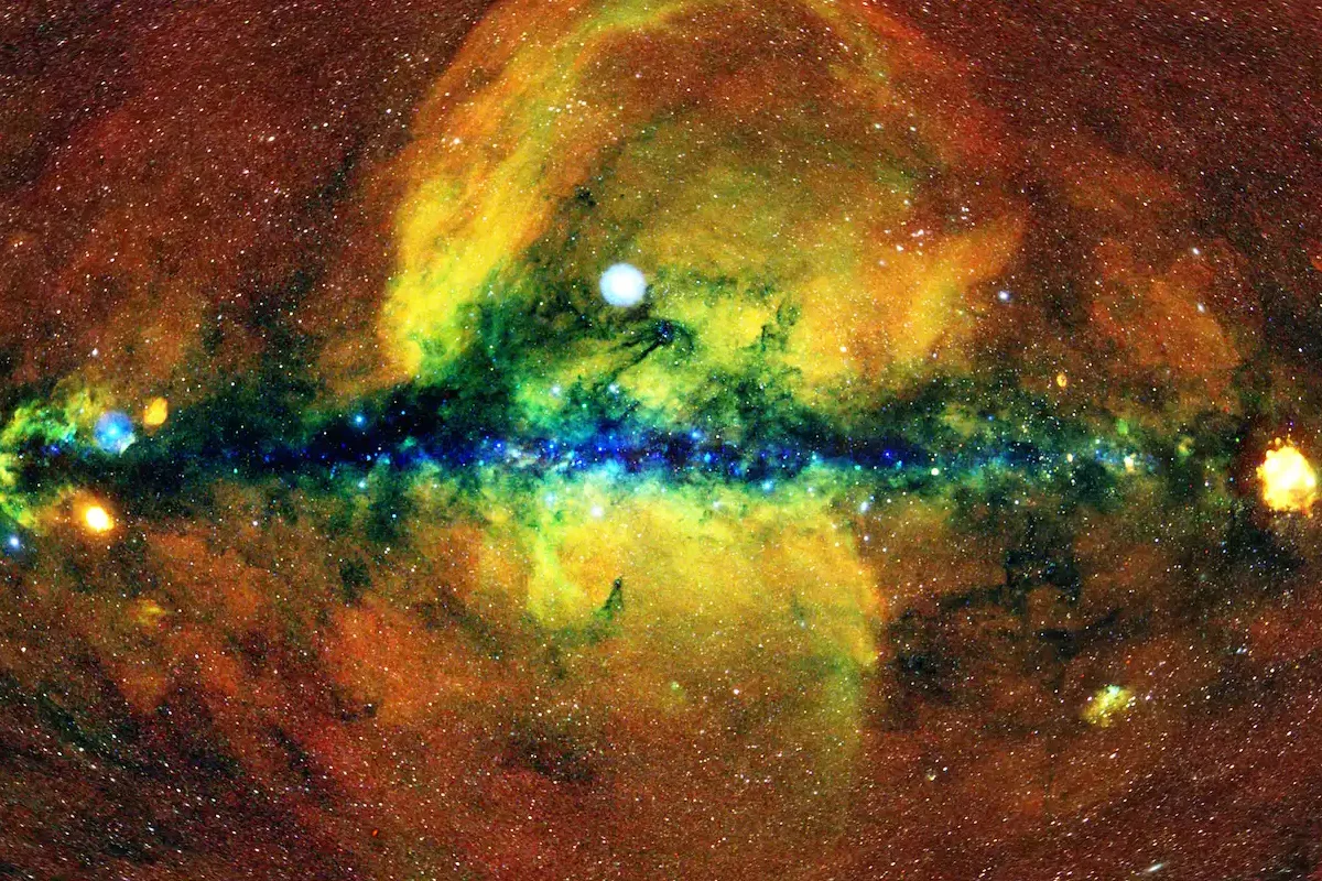 An all-sky map showing the centre of our Milky Way galaxy in x-ray, captured by the eROSITA X-ray telescope onboard the Spektrum-Roentgen-Gamma (SRG) observatory. Credit: MPE/IKI