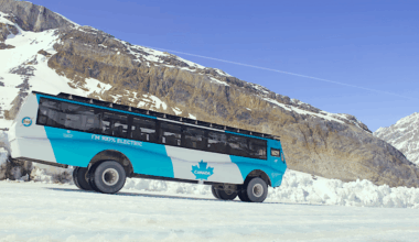 Explorer the glaciers in Jasper National Park in an EV