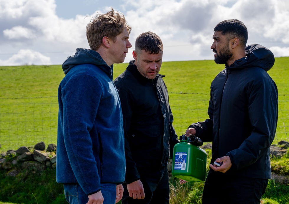 Aaron Dingle, Robert Sugden, Kammy Hadiq, Emmerdale aaron dingle, robert sugden, kammy hadiq, emmerdale