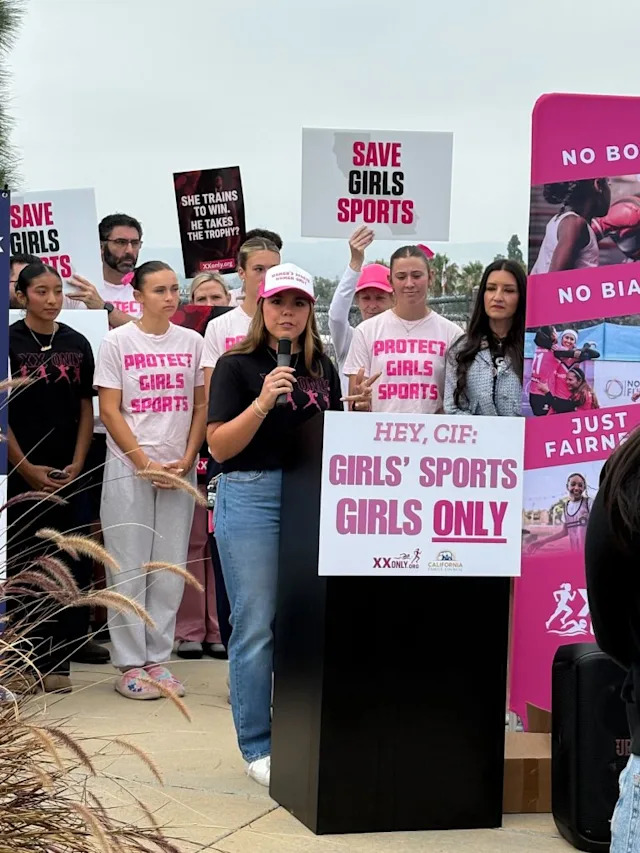 Organized by former NCAA women’s soccer player Sophia Lorey. X/@Outkick