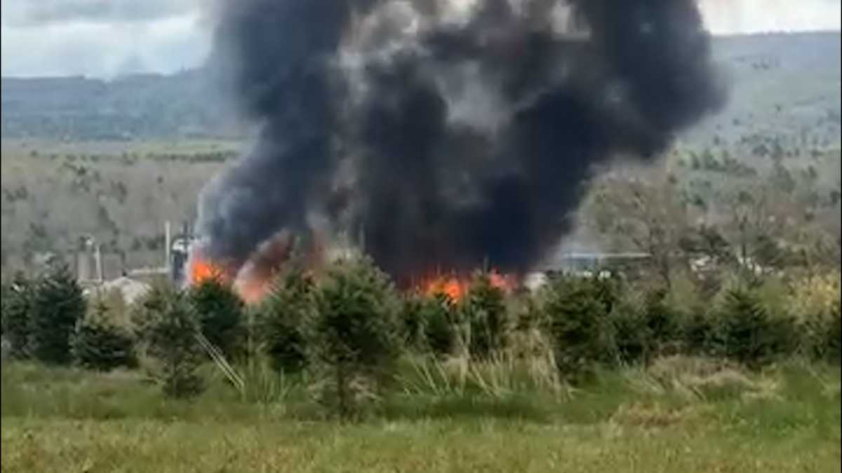Robbins Lumber: Explosion, raging fire reported in Searsmont, ME
