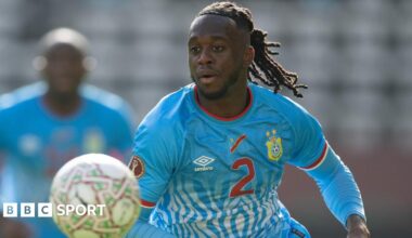 Aaron Wan-Bissaka in action for DR Congo