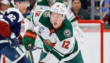 Minnesota Wild forward Matt Boldy (12).
