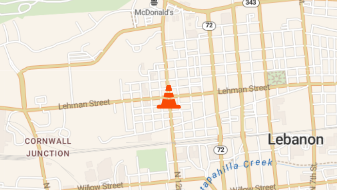 Police ask drivers to avoid area of Lebanon, Pa. water main break