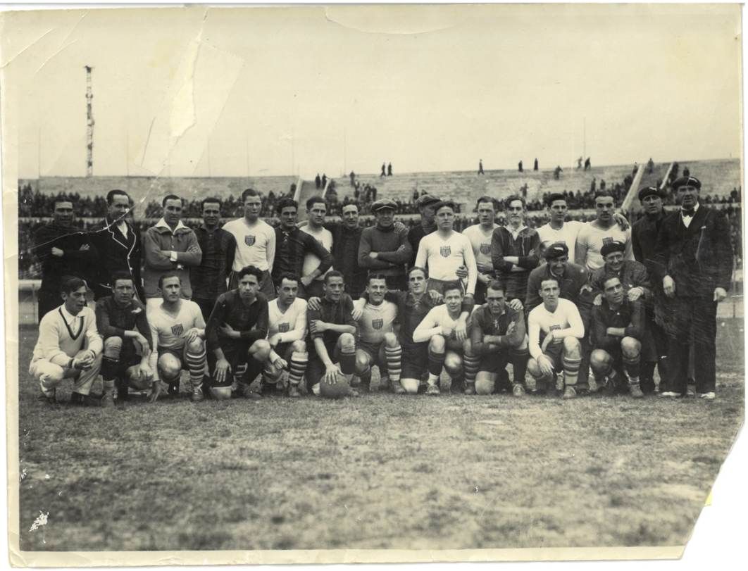 The USMNT at the 1930 FIFA World Cup at Estadio Parque Central in Montevideo, Uruguay