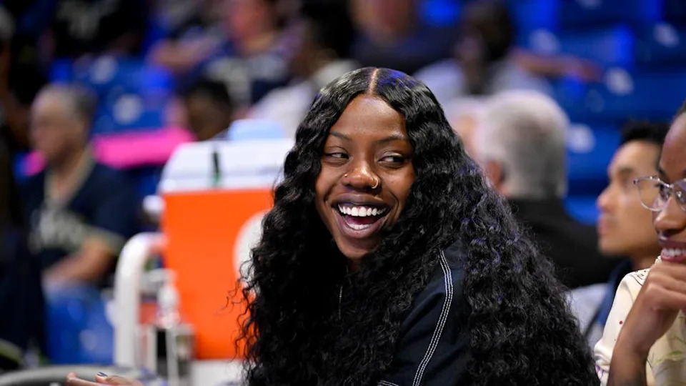 Aug 27, 2025; Arlington, Texas, USA; Dallas Wings guard Arike Ogunbowale (24) looks on from the team bench during the first half against the <a class="link " href="https://sports.yahoo.com/wnba/teams/connecticut/" data-i13n="sec:content-canvas;subsec:anchor_text;elm:context_link" data-ylk="slk:Connecticut Sun;sec:content-canvas;subsec:anchor_text;elm:context_link;itc:0" data-yga="{"yLinkElement":"context_link","yModuleName":"content-canvas","yLinkText":"Connecticut Sun","ySubModuleName":"anchor_text","yHasCommerce":false}">Connecticut Sun</a> at College Park Center. Mandatory Credit: Jerome Miron-Imagn Images© Jerome Miron-Imagn Images&period;