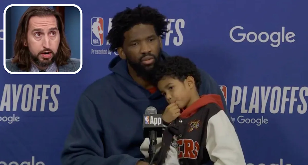 Nick Wright calls for end to superstars bringing children to press conference after playoff losses