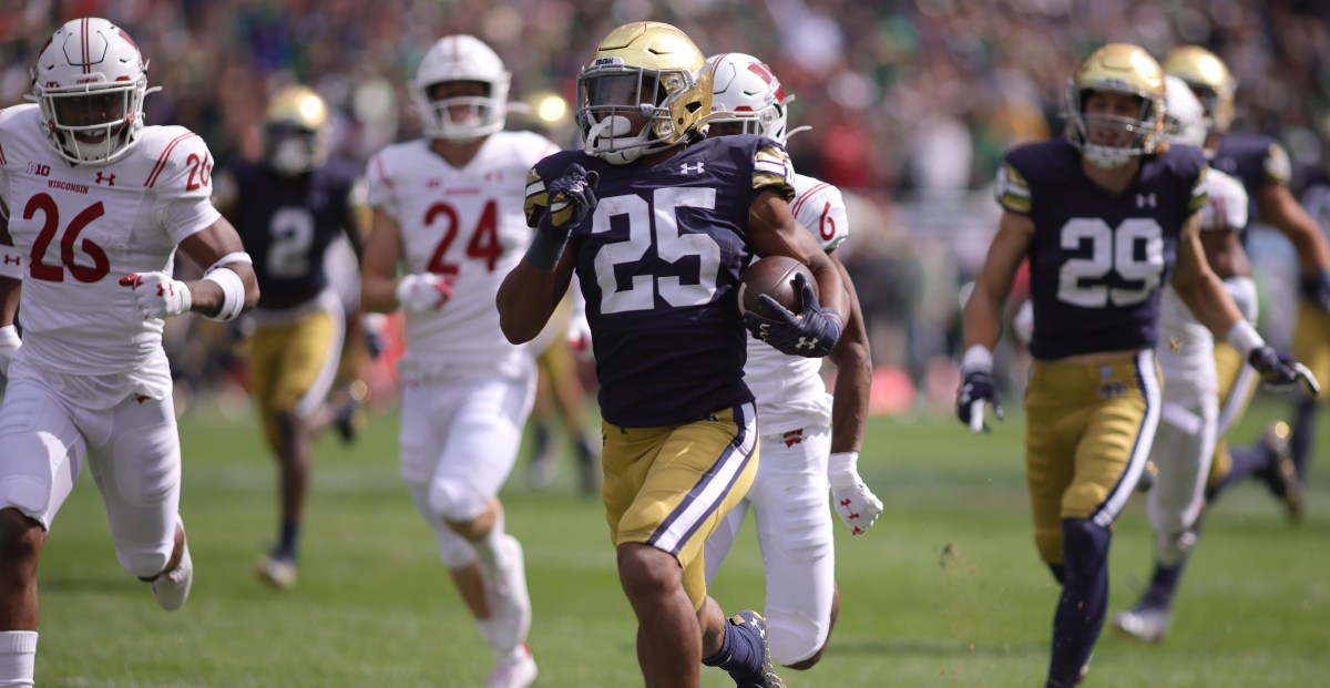 What happened the last time Notre Dame played Wisconsin in CFB?