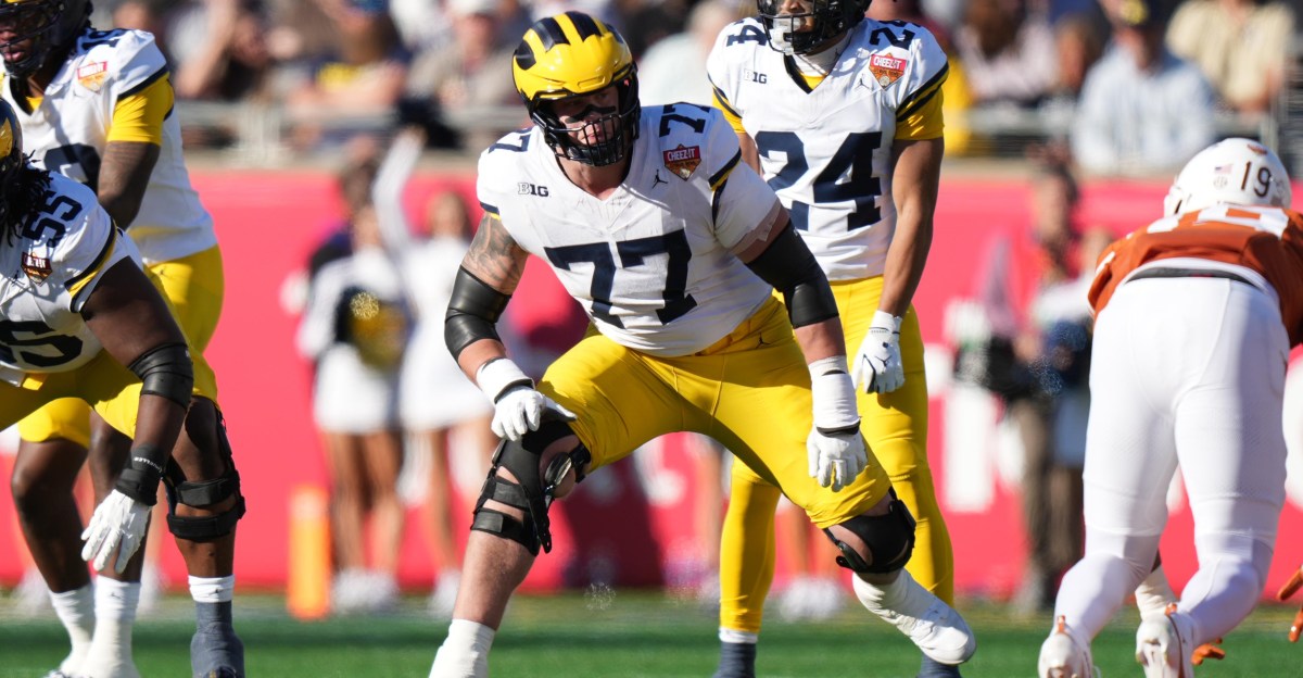 Blake Frazier talks upcoming season, improvements to Michigan’s OL