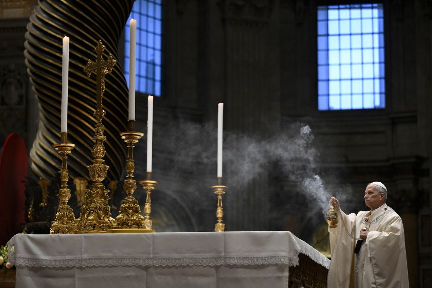 Pope Leo XIV celebrates Mass on the 30th World Day for Consecrated Life at St. Peter's Basilica in Vatican City on February 2, 2026.