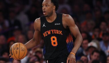 OG Anunoby practices with Knicks again, says hamstring pain is not as bad