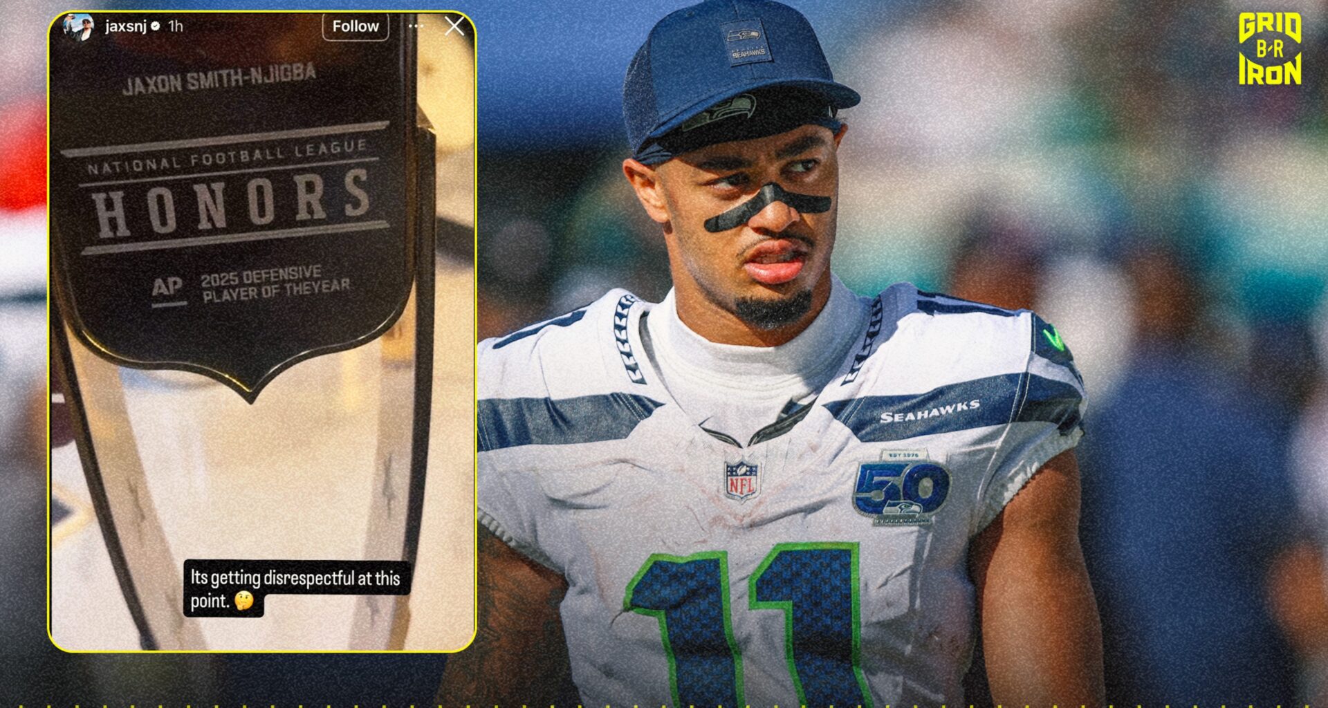 Jaxon Smith-Njigba Shares Video of Typo on NFL OPOY Award, Calls It 'Disrespectful'