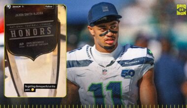 Jaxon Smith-Njigba Shares Video of Typo on NFL OPOY Award, Calls It 'Disrespectful'