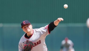 Cleveland Guardians pitcher Parker Messick throws in the first inning during a baseball game against the Athletics, Sunday, May 3, 2026, in West Sacramento, Calif. (AP Photo/Alan Greth)