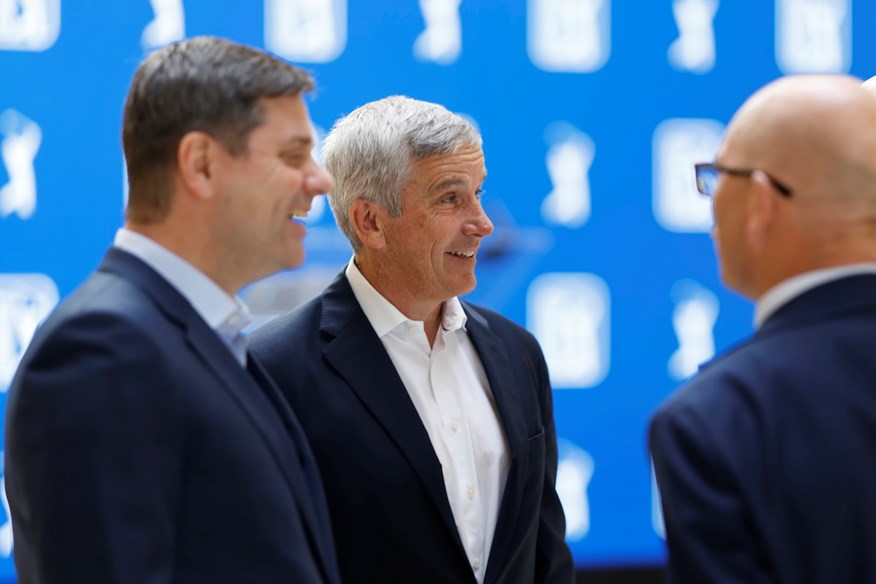 Guy Kinnings, Brian Rolapp and Jay Monahan