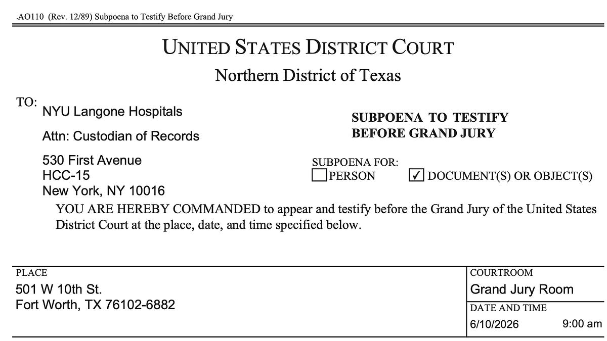 After a string of losses in its anti-trans project, DOJ turns to grand jury subpoenas in Texas