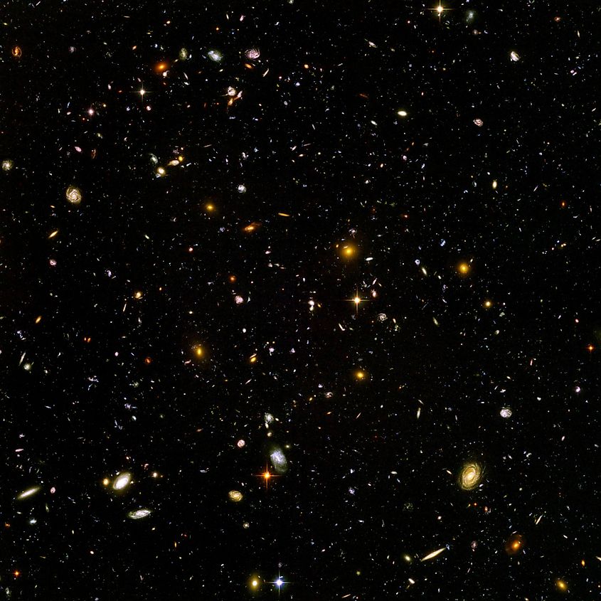 The Hubble Ultra Deep Field, is an image of a small region of space in the constellation Fornax
