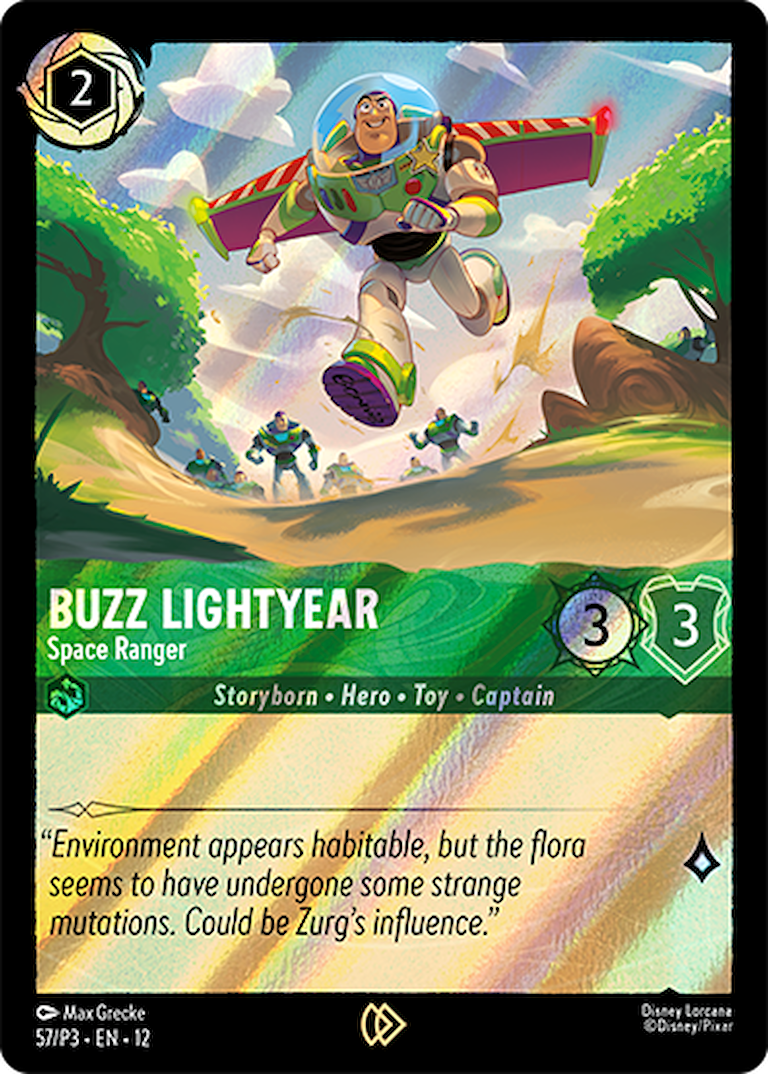 Disney Lorcana releasing a brand-new Buzz Lightyear trading card that will be available for a limited time