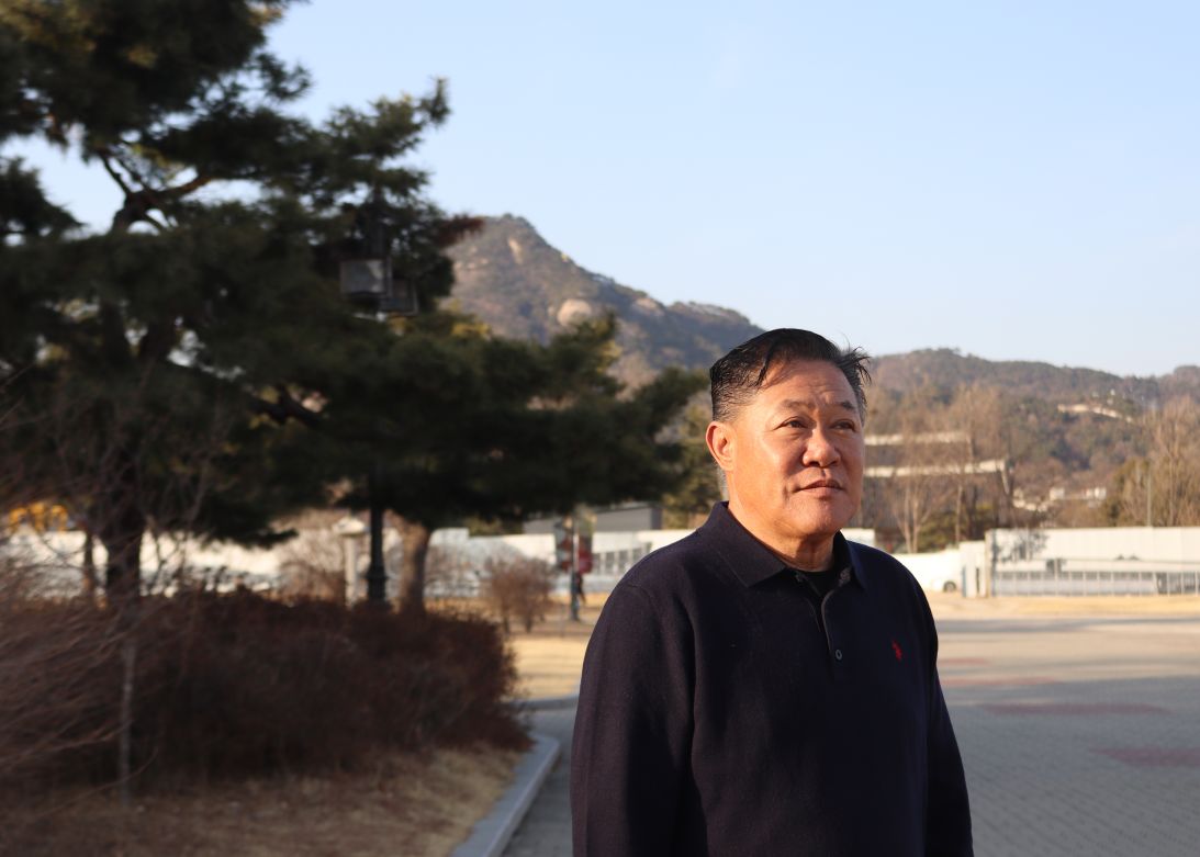 Park in Gwanghwa-mun in Seoul in February. <em>(Hanna Park/CNN)</em>