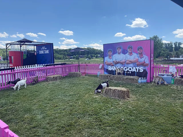 The Range Goats, captained by Bubba Watson, have their own side attraction at a LIV Golf tournament.