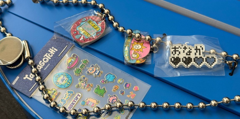 Tamagotchi-inspired charms