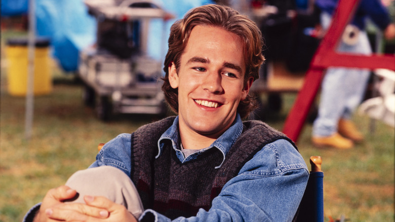 James Van Der Beek on the set of Dawson's Creek