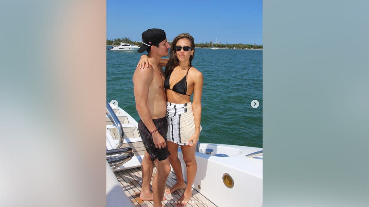 Jessica Alba and Danny Ramirez on a boat in May 2026.