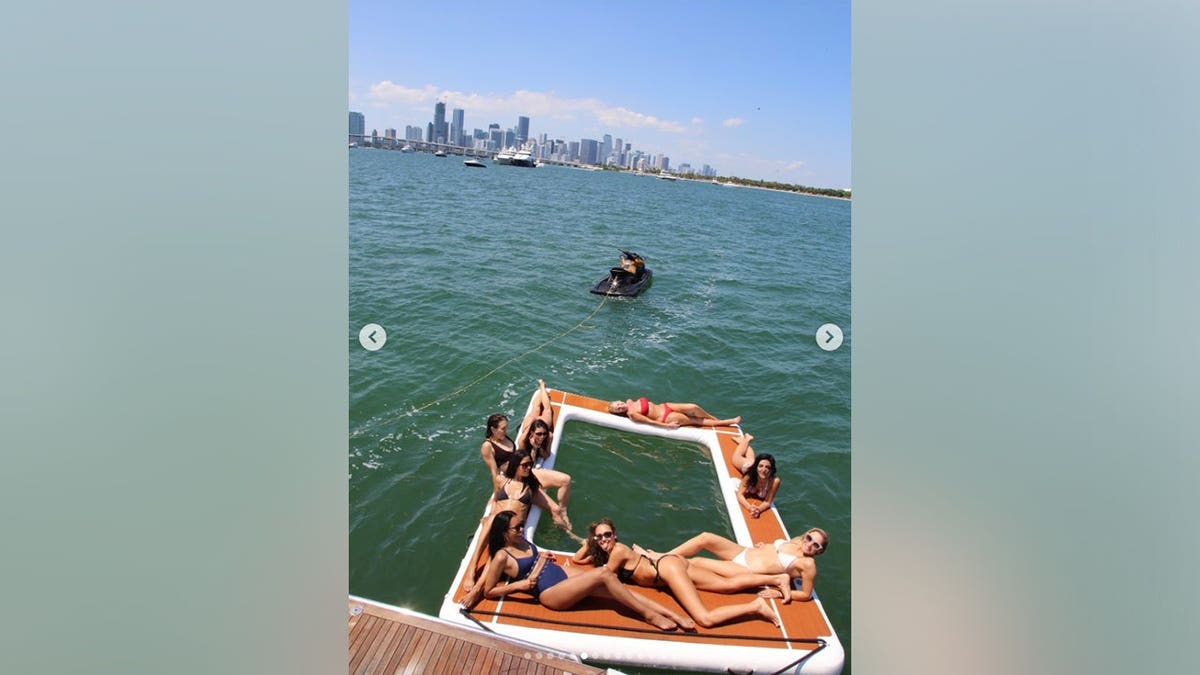 Jessica Alba and her friends on a boat in May 2026.