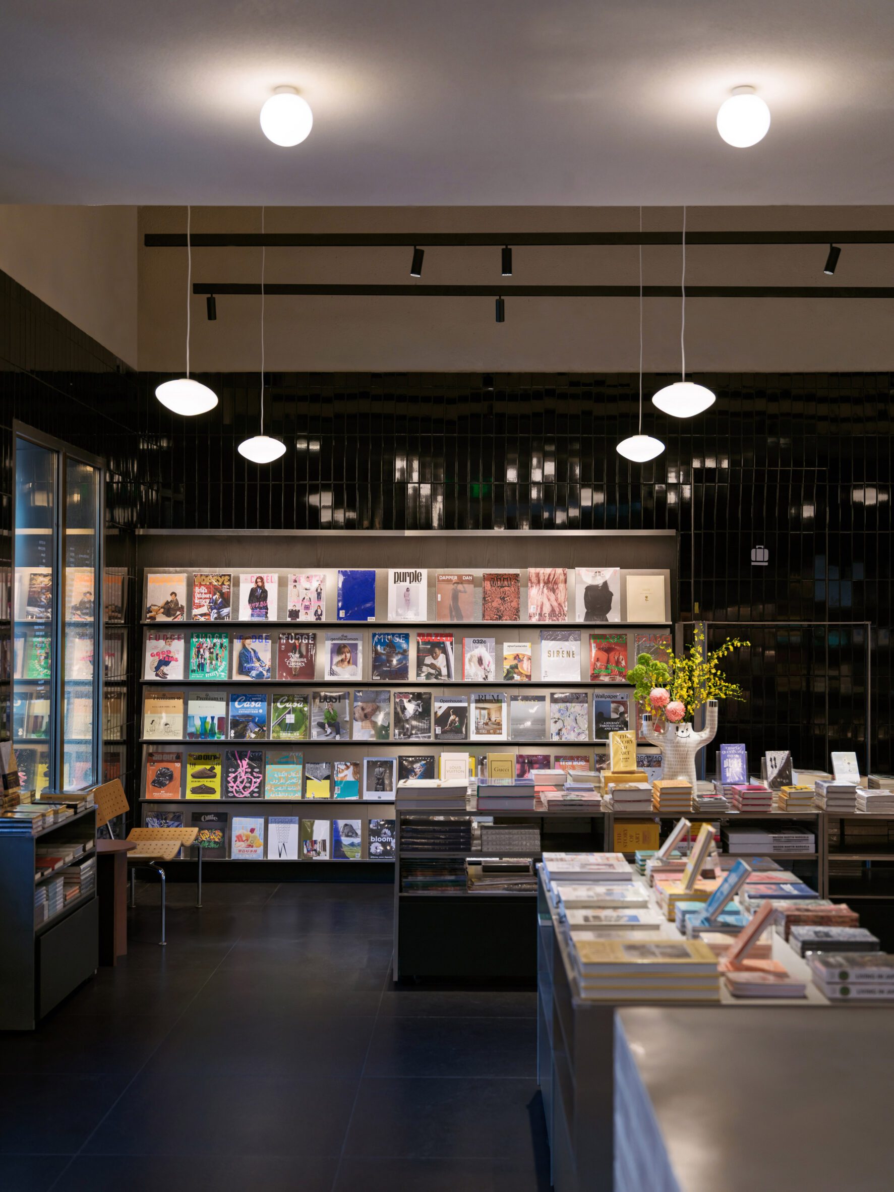 Display area at Jetlag Books Friendship Store