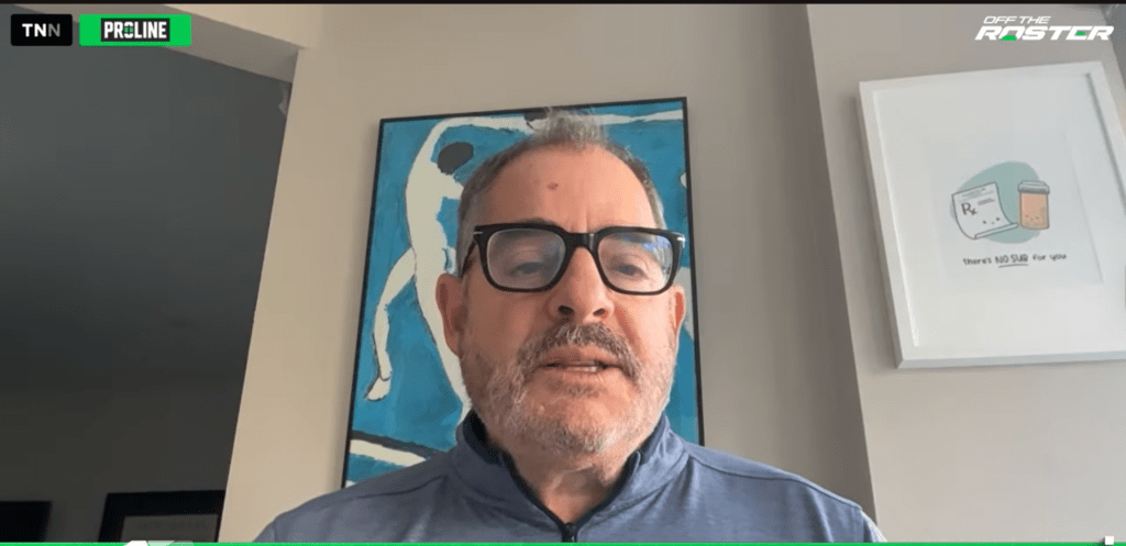 John Chaykra speaking in a video call.