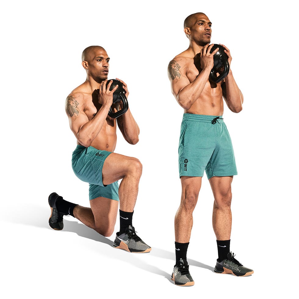 kettlebell goblet reverse lunge kettlebell goblet reverse lunge