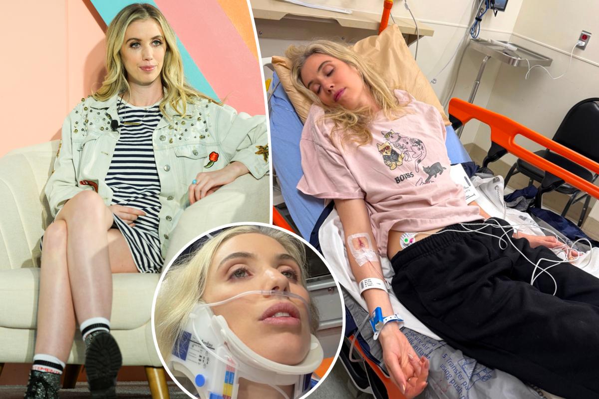 Comedian Laura Clery hurt after being pinned by fridge in freak accident