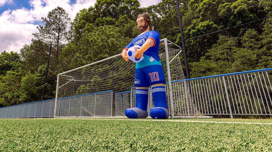 Lowe's 10-foot inflatable version of Lionel Messi
