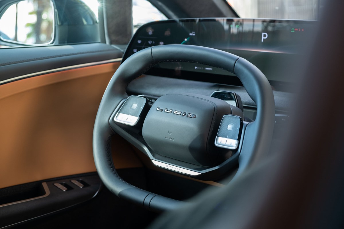 Lucid steering wheel