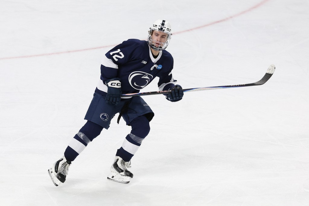 Gavin McKenna skates during Penn State's March 27 game.