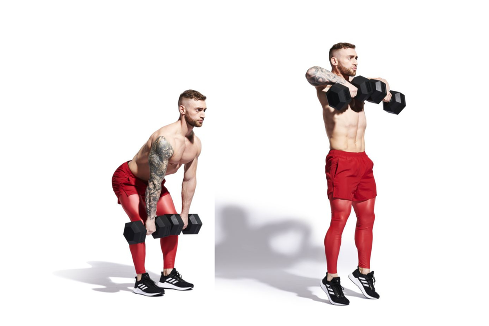 dumbbell clean high pull dumbbell clean high pull