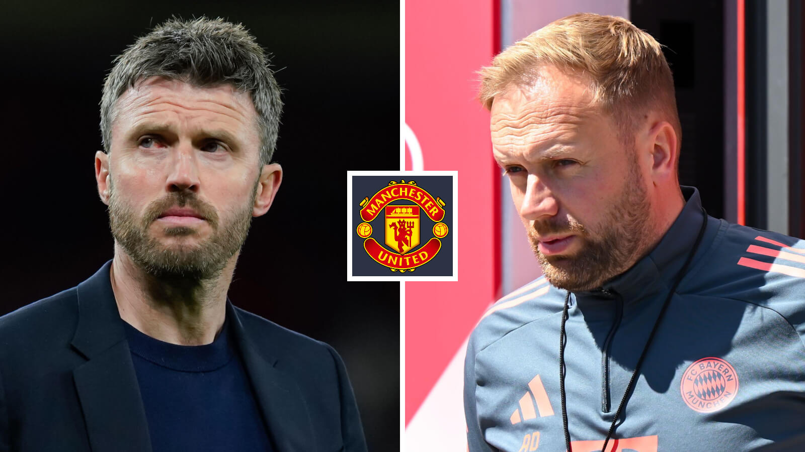Michael Carrick, Aaron Danks with Man Utd badge