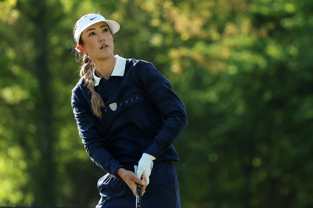 Michelle Wie West plays golf at the Mizuho Americas Open.