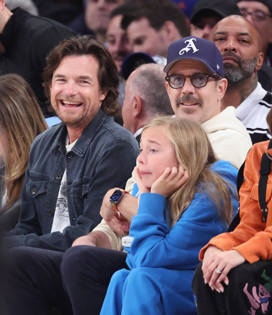 Jason Bateman and Jason Sudeikis attend the NBA Eastern Conference Finals between the New York Knicks and Cleveland Cavaliers