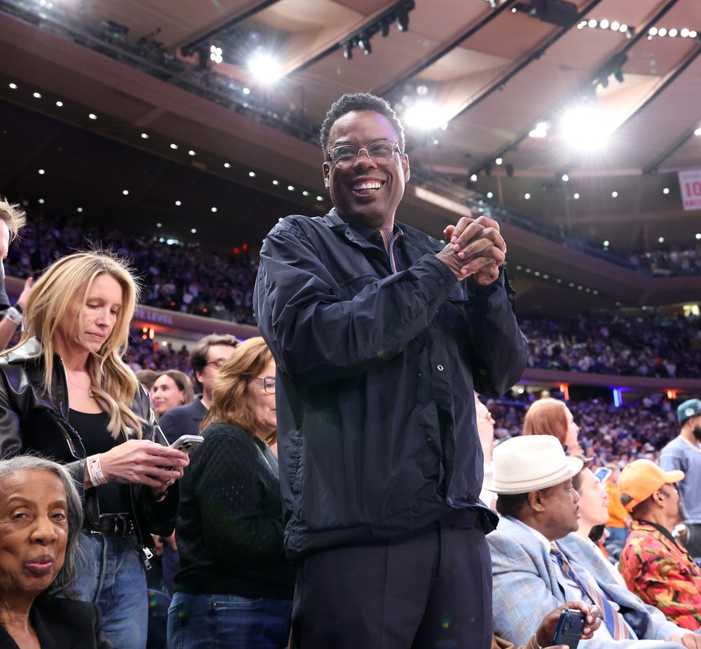 Chris Rock attends the NBA Eastern Conference Finals between the New York Knicks and Cleveland Cavaliers