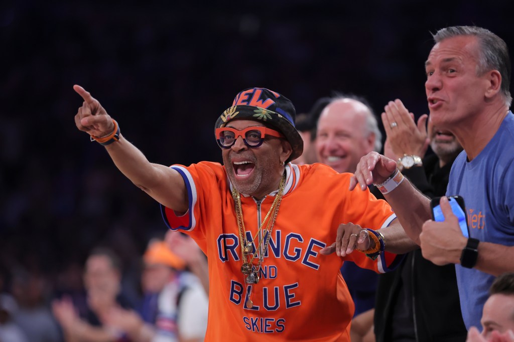 Spike Lee attends the NBA Eastern Conference Finals between the New York Knicks and Cleveland Cavaliers