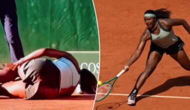 Hailey Baptiste reacts to ACL injury at French Open