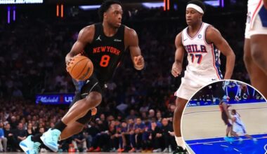 OG Anunoby exits Game 2 early in Knicks injury concern