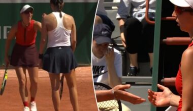French Open match gets heated after player storms over to opponent's side of court
