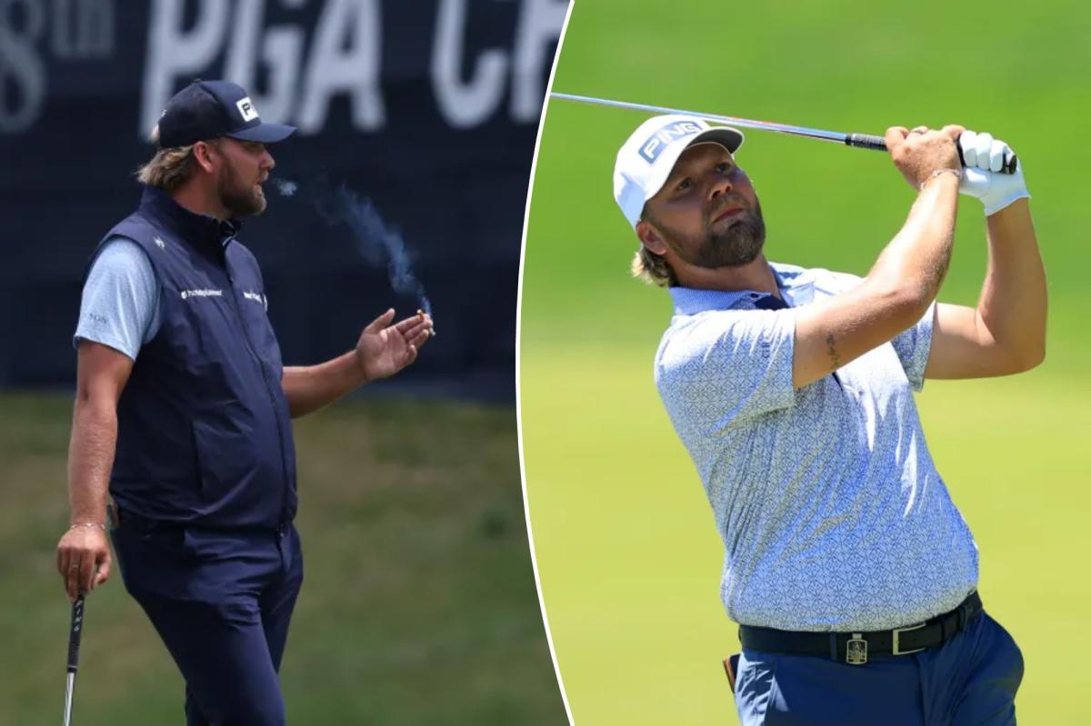 Golfer Daniel Brown smokes cigarettes with fans in funny PGA Championship scene