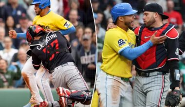 Controversial Red Sox star in middle of benches-clearing mess