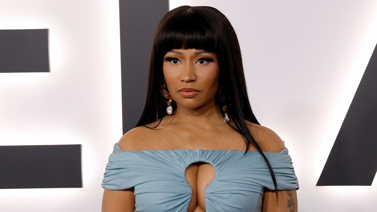 Nicki Minaj posing on the red carpet at a film premiere event in Washington, D.C.
